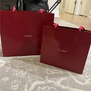 Cartier Red shopping bags ( small and medium)